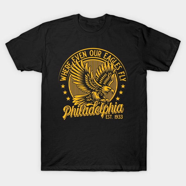 Philadelphia: where even our Eagles fly. v5 T-Shirt by Emma